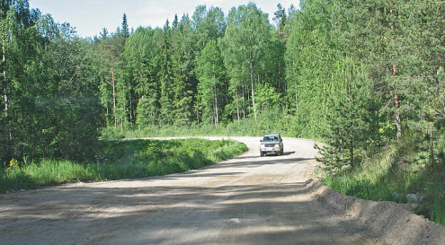 Трасса А124, маршрут Выборг Приозерье, дорога А124 возле Каменногорска