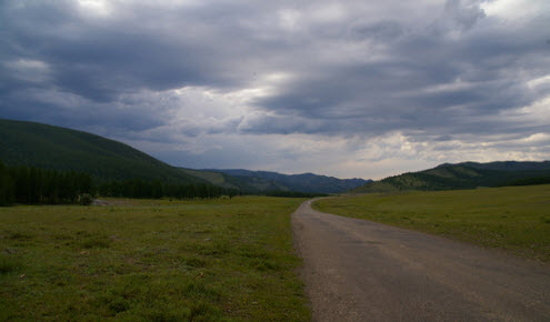 Трасса А-163, маршрут Чадан - граница с Монголией