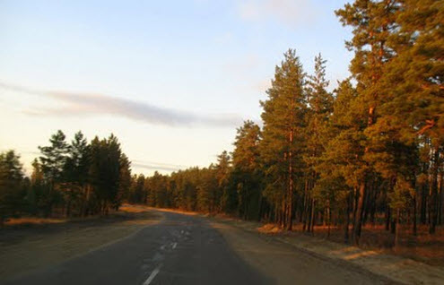 Трасса А165, дорога перед Кяхта
