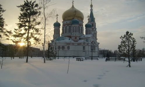 Трасса М51, Успенский кафедральный собор в Омске