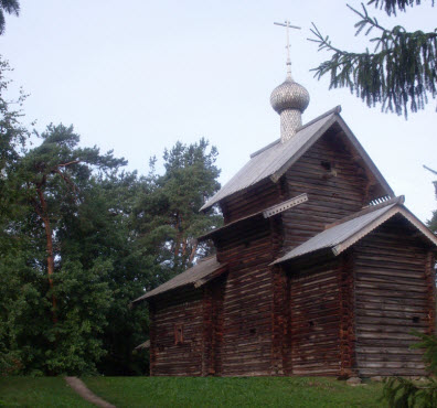 Церковь Николы из деревни Тухоля XVII в, трасса М10, Витославицы