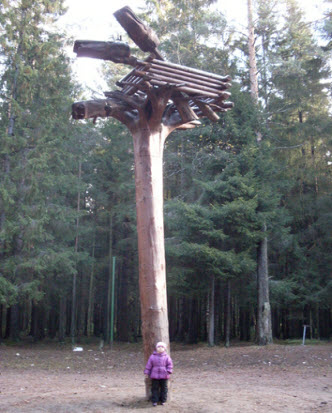 Деревянный дракон в гнезде,Токсово, трасса Р33