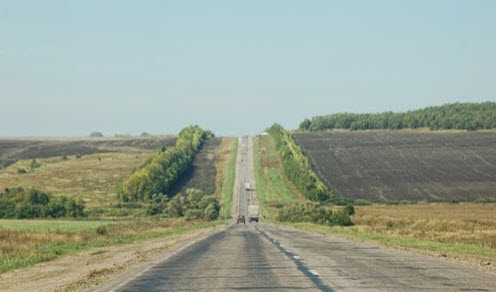 Дорога Р158 в Саратовской области