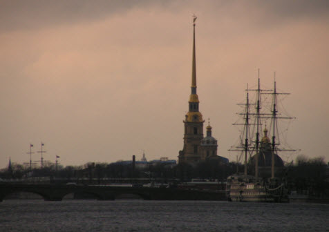 Вид на Заячий остров, Петербург