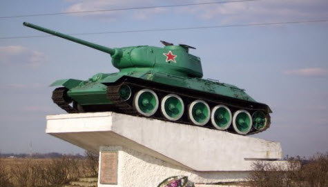 Танк Т-34, трасса Р130, Демидов
