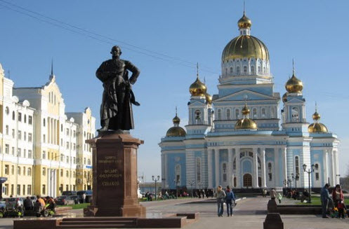 Кафедральный собор, памятник Ушакову, Саранск, трасса Р179