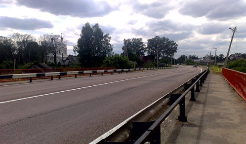 трасса р-110, мост через реку воря