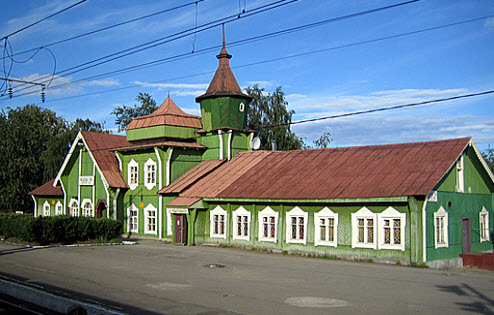 Вокзал в Медвежьегорске, трасса р17