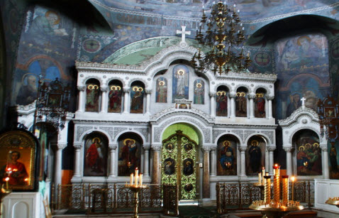 мраморный иконостас Троицкая церковь, Тума, трасса р105