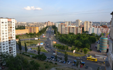 вид из квартиры в Оболони, поездка в Киев