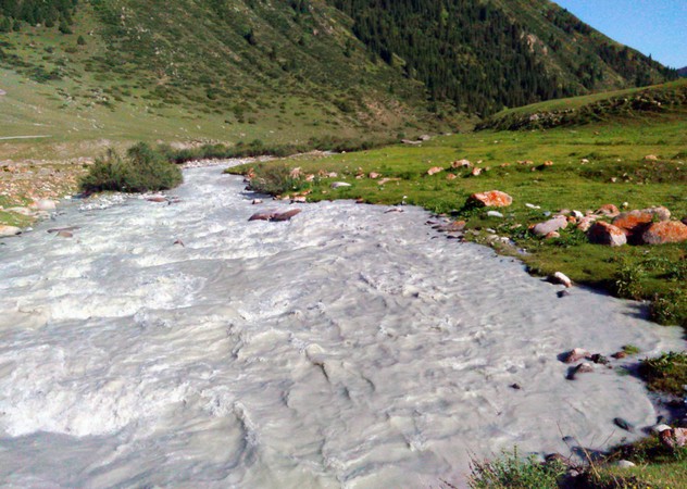 горная река в киргизии