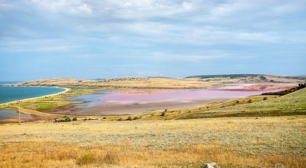 розовое озеро чокрак крым
