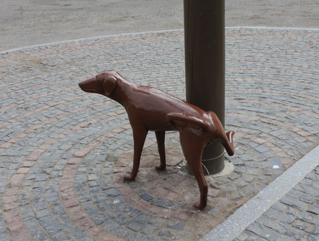 писающая собака памятник в вологде