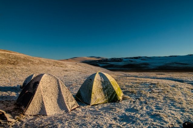 палатки после заморозков