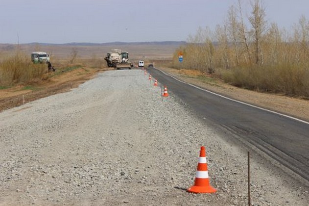 ремонт дороги р-258 Иркутск - чита